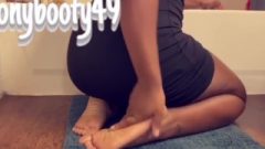 Slut Ripping Bubbly Farts In Tight Ebony Dress As She Shoes Off Her Toes