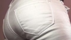 Ass Gasing In White Jeans
